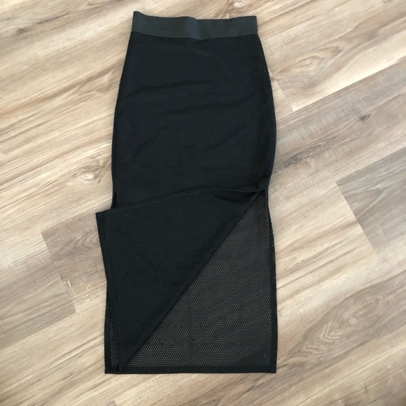 Love Culture black net midi skirt size small - Picture 2 of 6